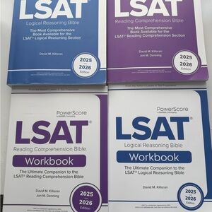 PowerScore LSAT Reading & Logical Reasoning Bibles + Workbooks — Blue & Purple